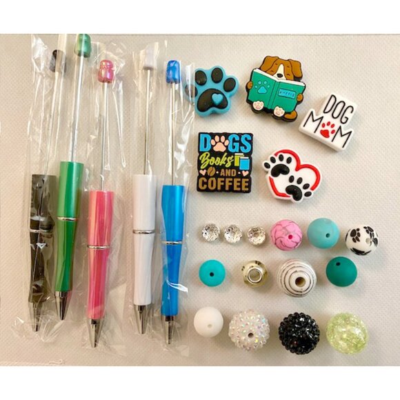 DIY Dog Inspired Beadable Pen Making Set with pens focal beads spacers etc. - Picture 2 of 2